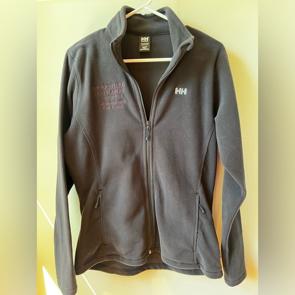 Helly Hansen Full Zip Cardigan Fleece Black Berkshire Hathaway‎ XL